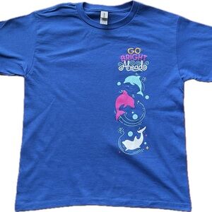 Girl Scout cookie reward - Blue Graphic T-Shirt with Dolphins
